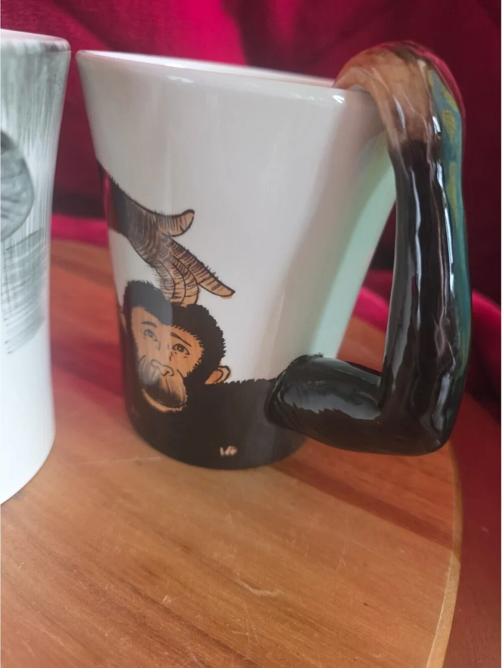 Pier 1 Monkey Mug & Pier 1 Elephant Mug Vintage Lot Of 2 Pier 1 Safari Animals